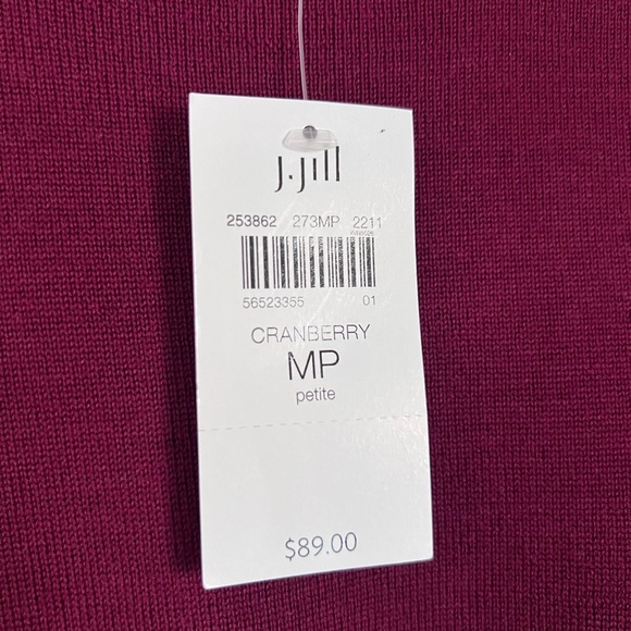 J. Jill Rich Cranberry Long Sleeve Top - Picture 2 of 10